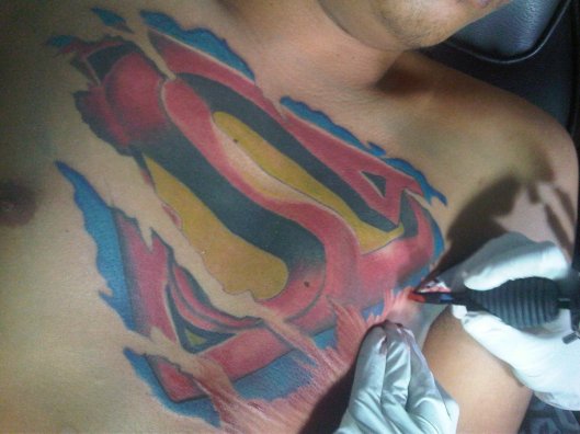 Superman_Tattoo_Finishing